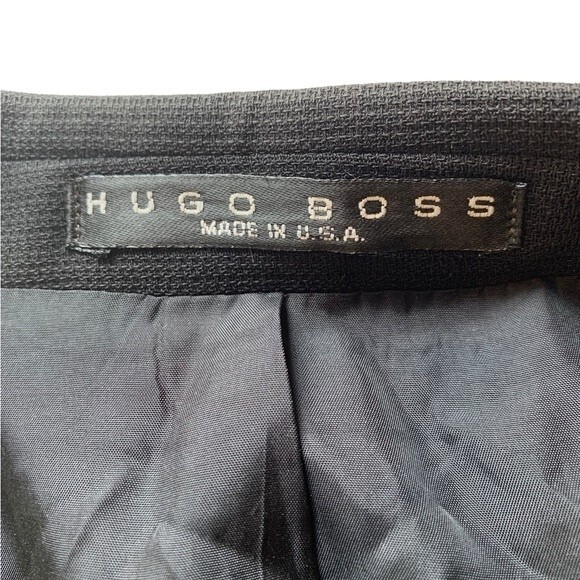 Boss Hugo Boss | 100% Schurwolle Virgin Wool Men’s Suit Coat Blazer Black 46R - Picture 3 of 7